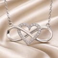 White Gold Infinity Heart Pendant Necklace