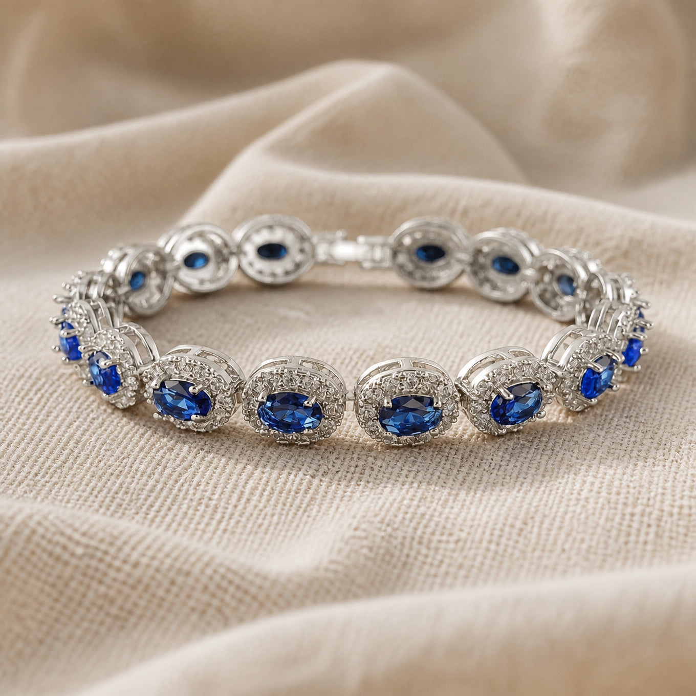 Joan Vintage Sapphire Oval Bracelet