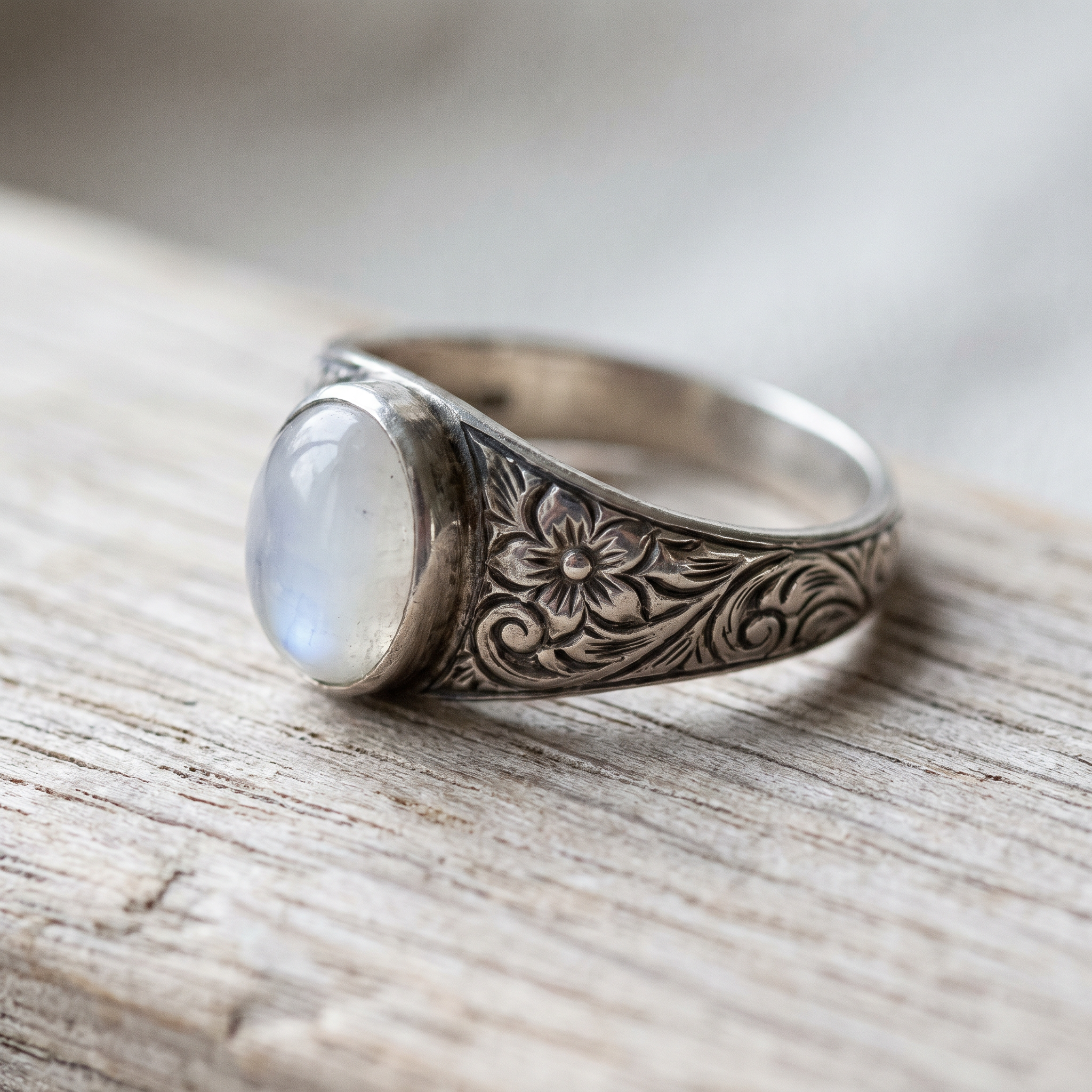 Timeless Engraved Silver Band