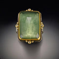 French Retro Square Crystal Ring