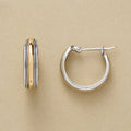 Shimmering Gold Silver Hoop Earrings