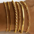 Golden Allure Stacking Bracelet Set